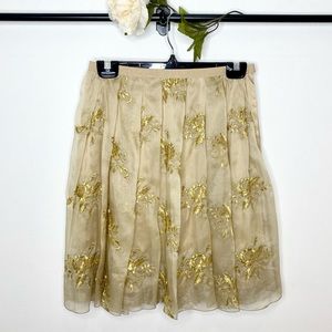 Authentic Dolce & Gabbana Gold Lace Overlay Skirt